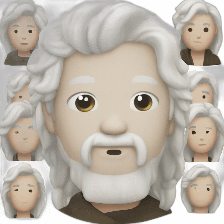 man chinease with white hair emoji