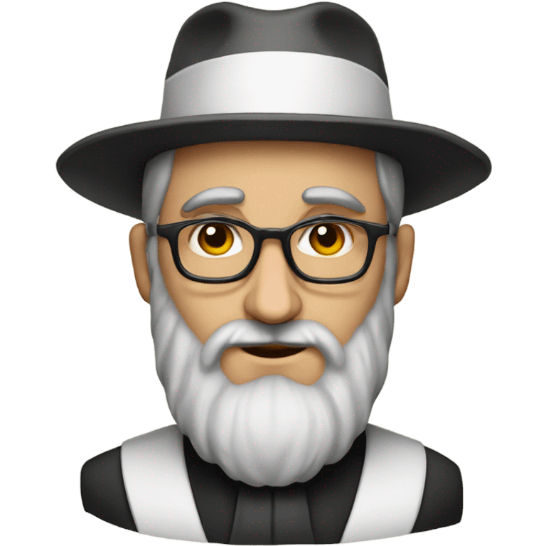 A formal portrait of man as a rabbi emoji