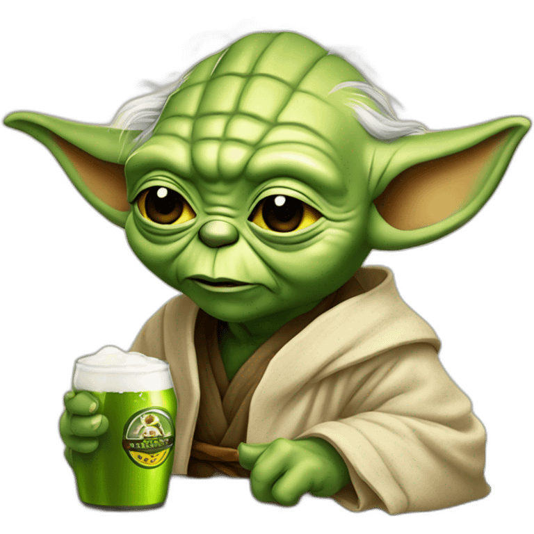 yoda tomando cerveza emoji