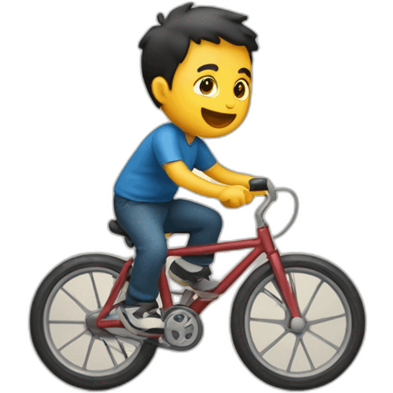 NIÑO EN BICICLETA DE IMPULSO emoji