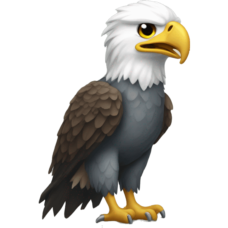 Alien bald eagle emoji