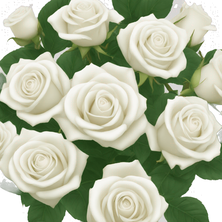 White roses emoji