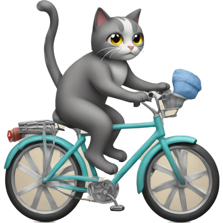 Cat in a bike emoji