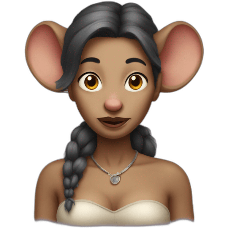 rat woman with big bosom emoji