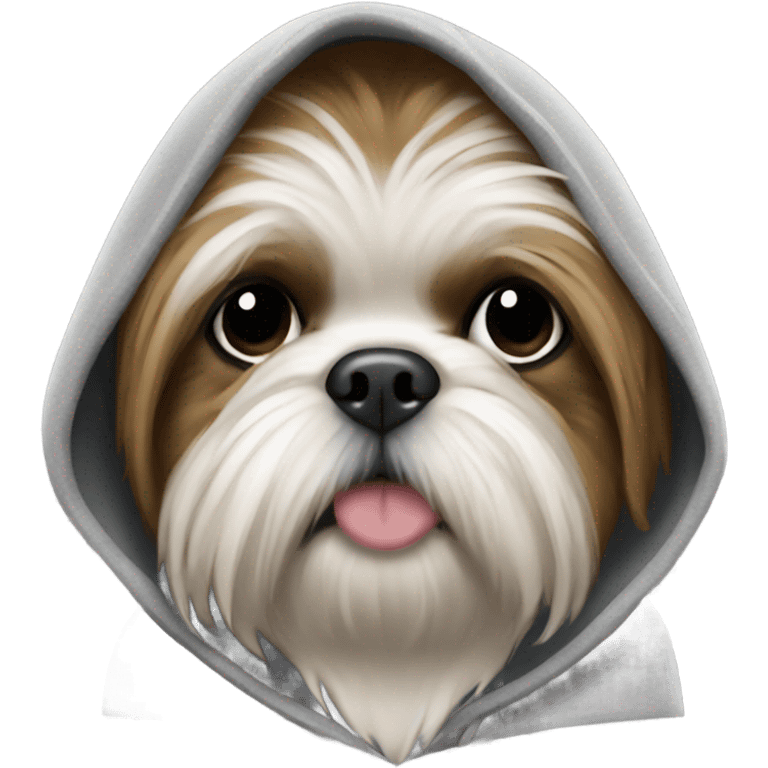 Shit tzu wearing hoodie emoji