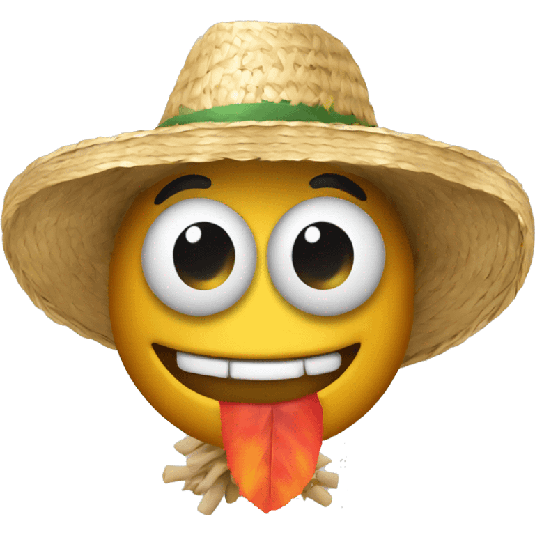 cricket with straw hat emoji