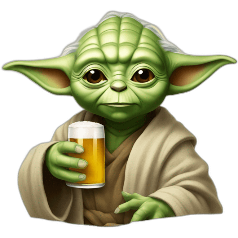 Yoda boit une biere emoji