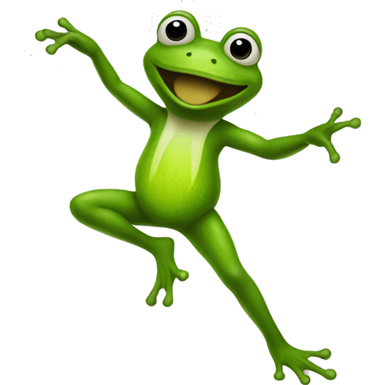 a dancing frog emoji