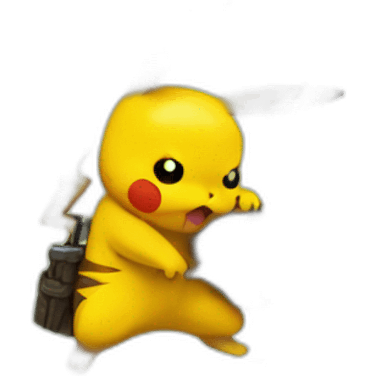 Pikachu gun emoji