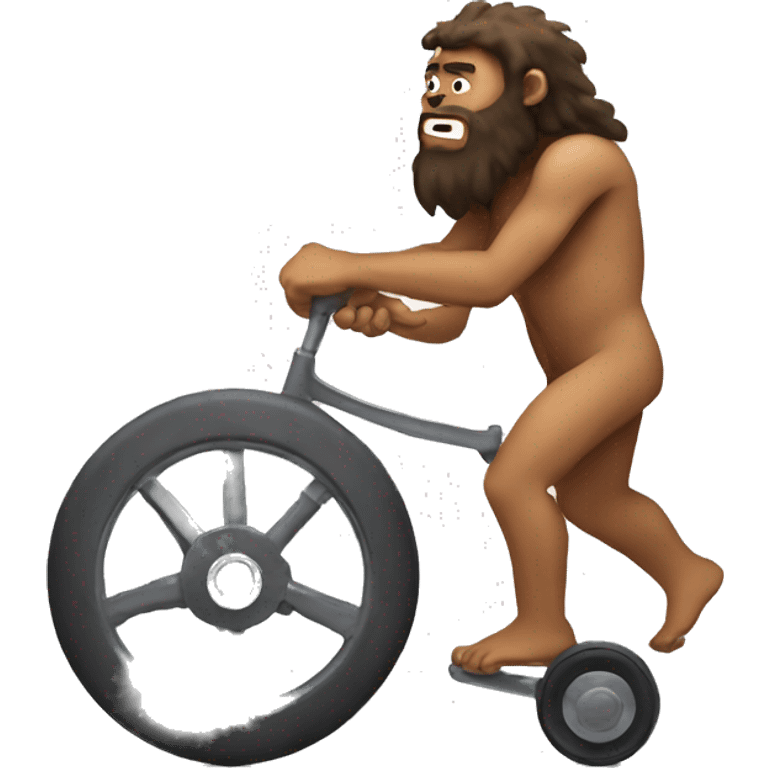 caveman with wheels emoji