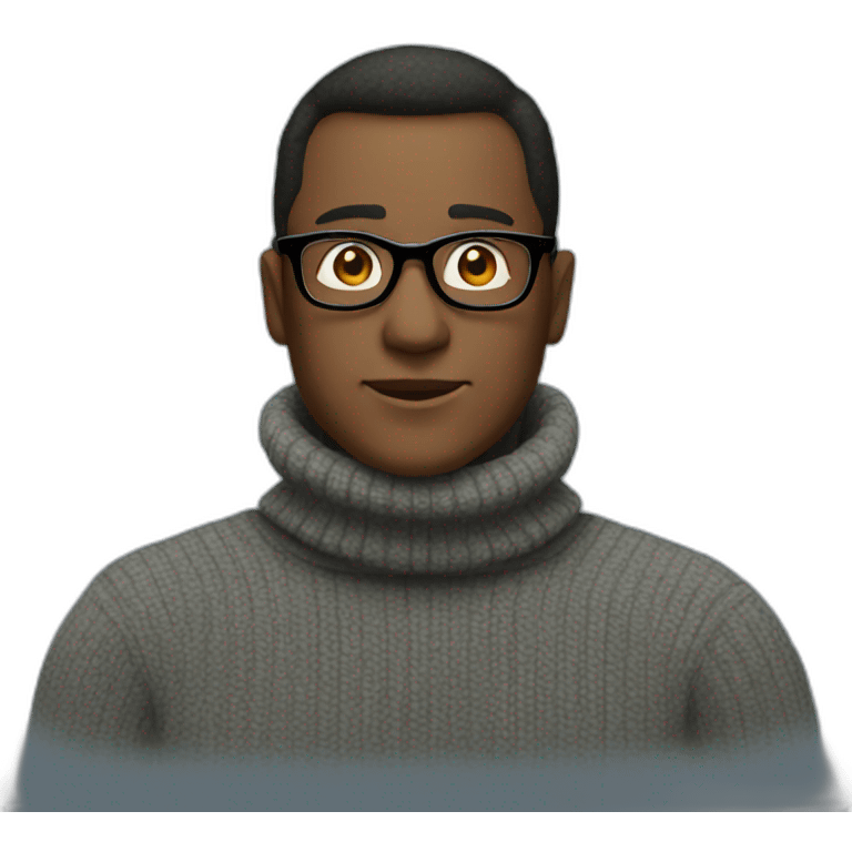 turtleneck glasses man emoji