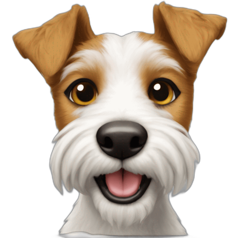 Fox-terrier-pelo-de-alambre-sonriendo-orejas-negras emoji