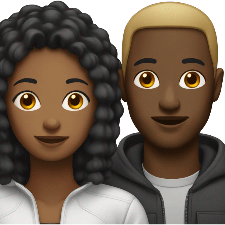 Black couple with a blunt  emoji