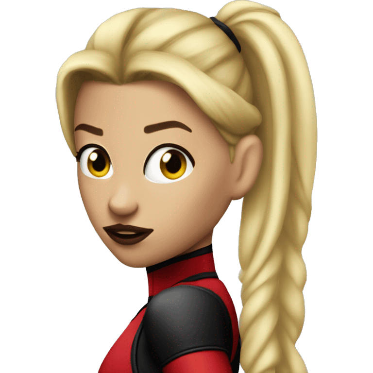 ponytail blond lady deadpool emoji