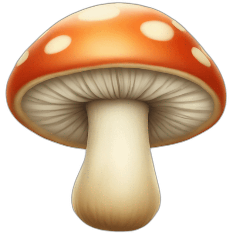 Smiling mushroom emoji