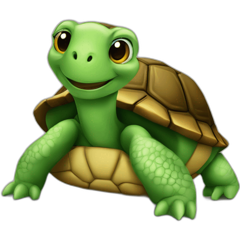 Tortue sur un ordinateur emoji