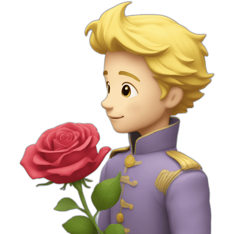 Le petit prince et sa rose emoji