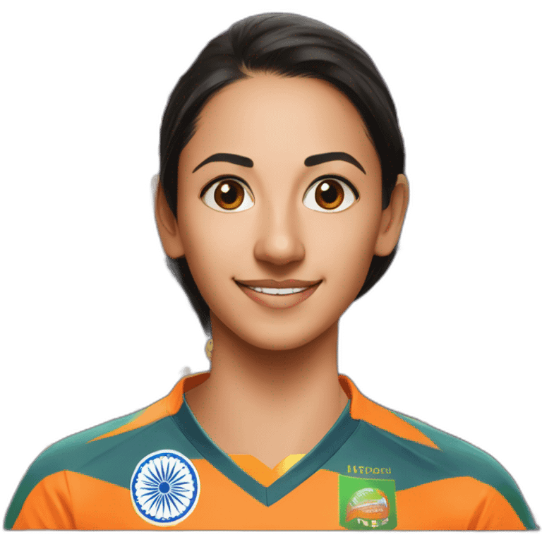 Smriti mandhana in Indian jersey emoji