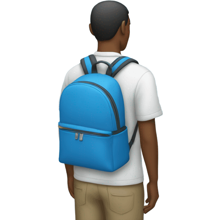 blue backpack emoji