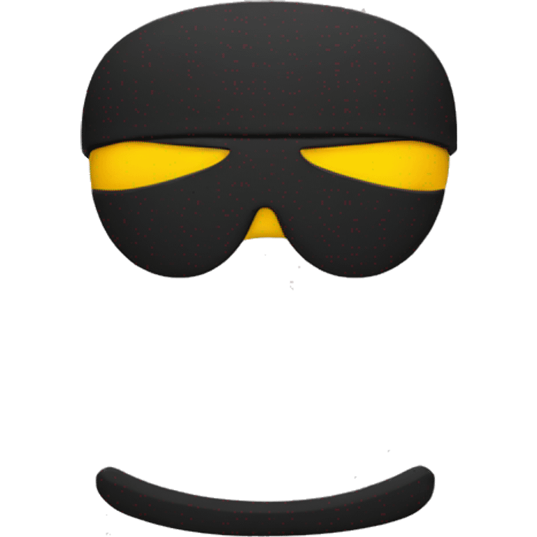 generate 1 emoji like a ninja style: colors black, red, yellow from top to bottom emoji