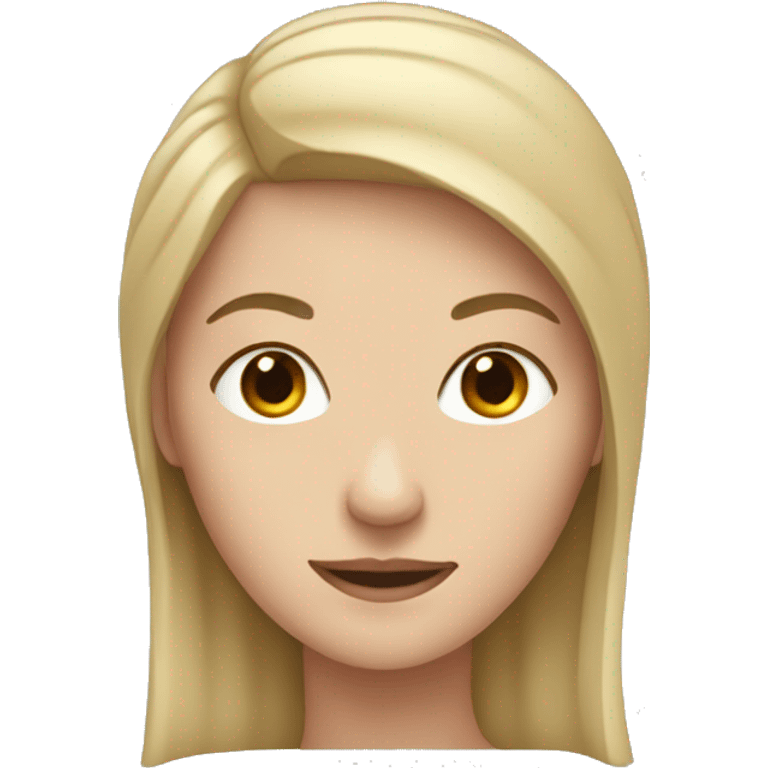 A white woman, hard to bend emoji