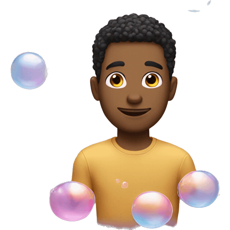 Boyfriend in bubbles emoji