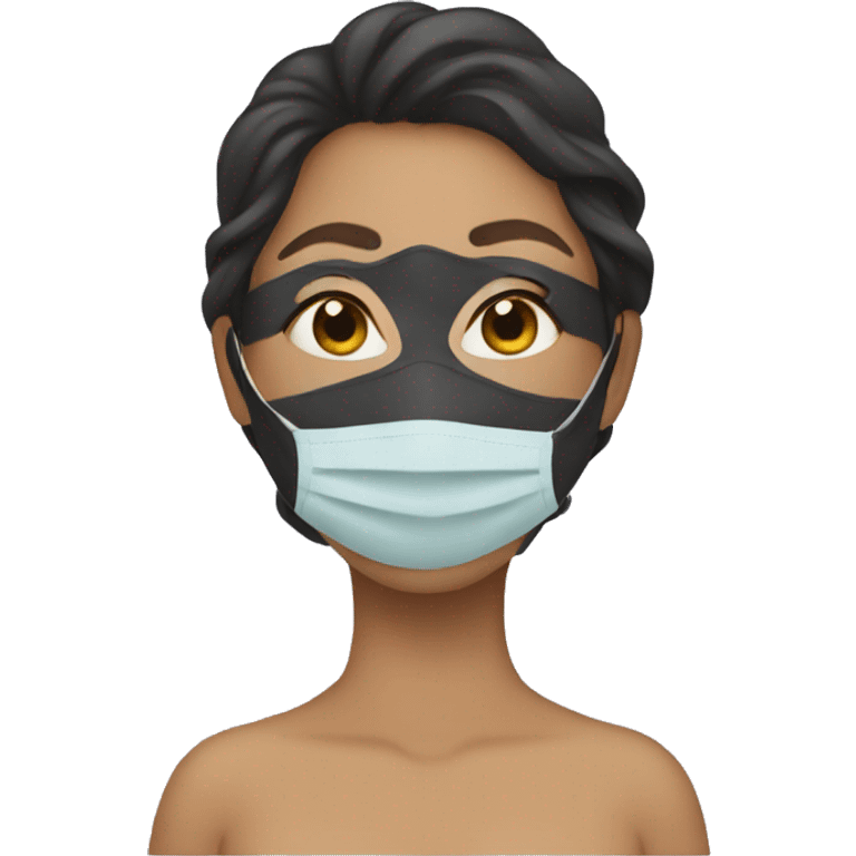 women wearing a mask emoji