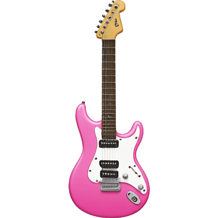 Pink electric guitar  emoji