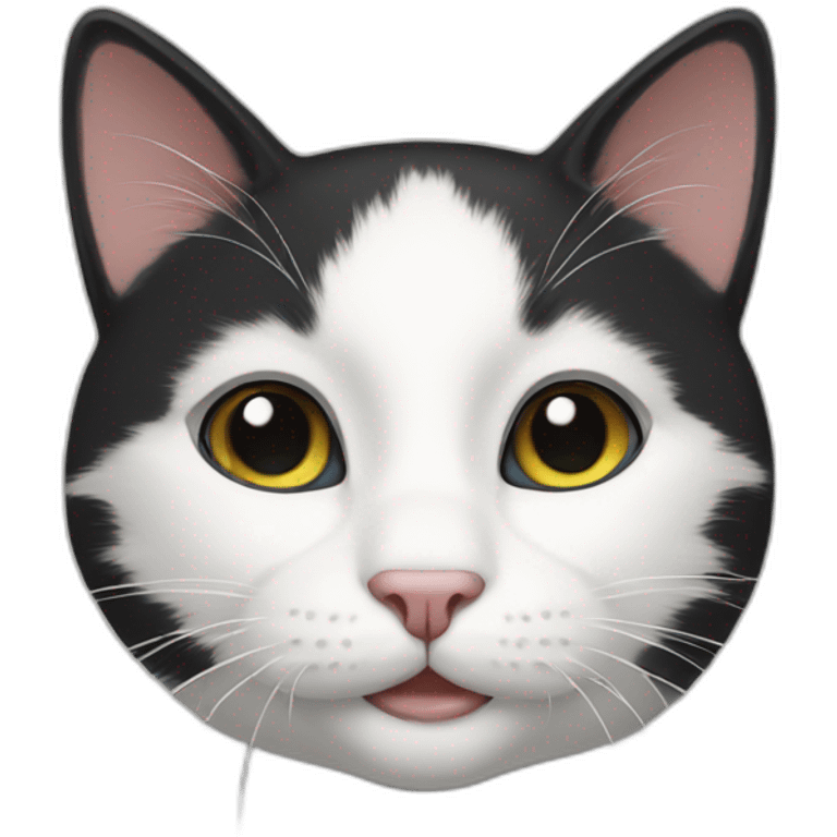 white and black cat emoji