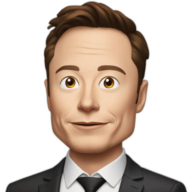 Elon musk in full dress spiderman emoji