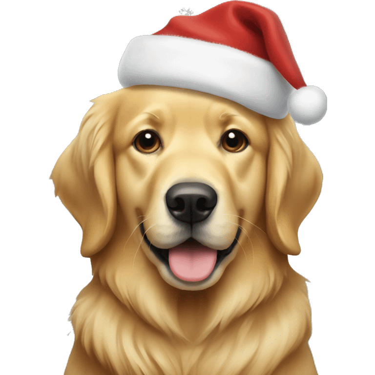 Golden retriever Christmas emoji