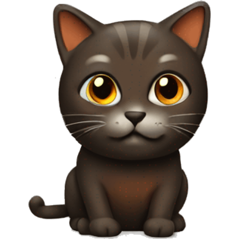 A cat with black, brown, orange color  emoji