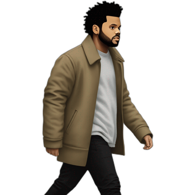 The weeknd walking on the street emoji