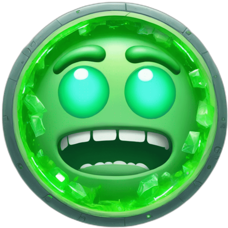 green multi galctical portal from movie rick and morty emoji