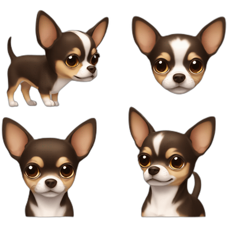 chihuahua dark brown and caramel emoji