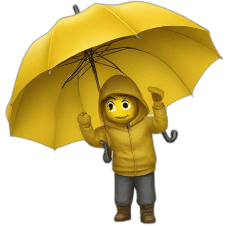 guarda chuva amarelo emoji