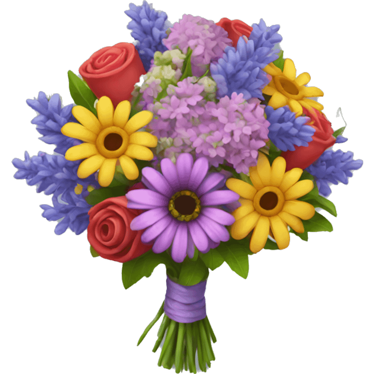 Colorful bouquet emoji