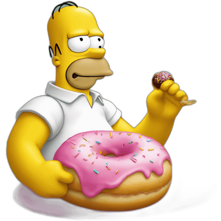 Homer simpson eating a donut emoji