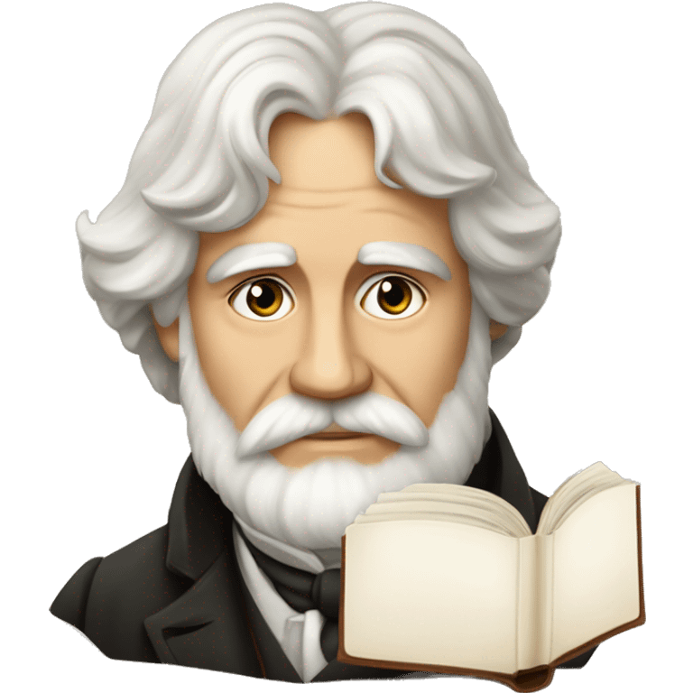 Ivan Turgenev russian author with a book emoji