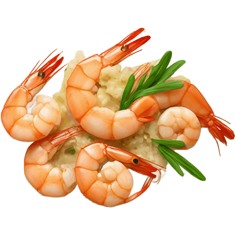 Garlic Butter Shrimp in a plate emoji