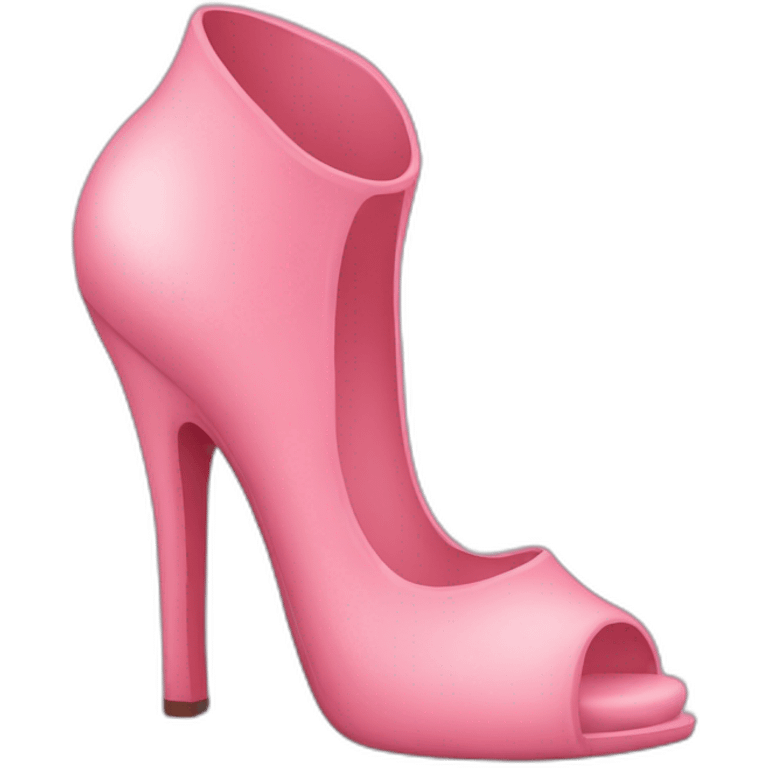 Chaussure foot rose emoji