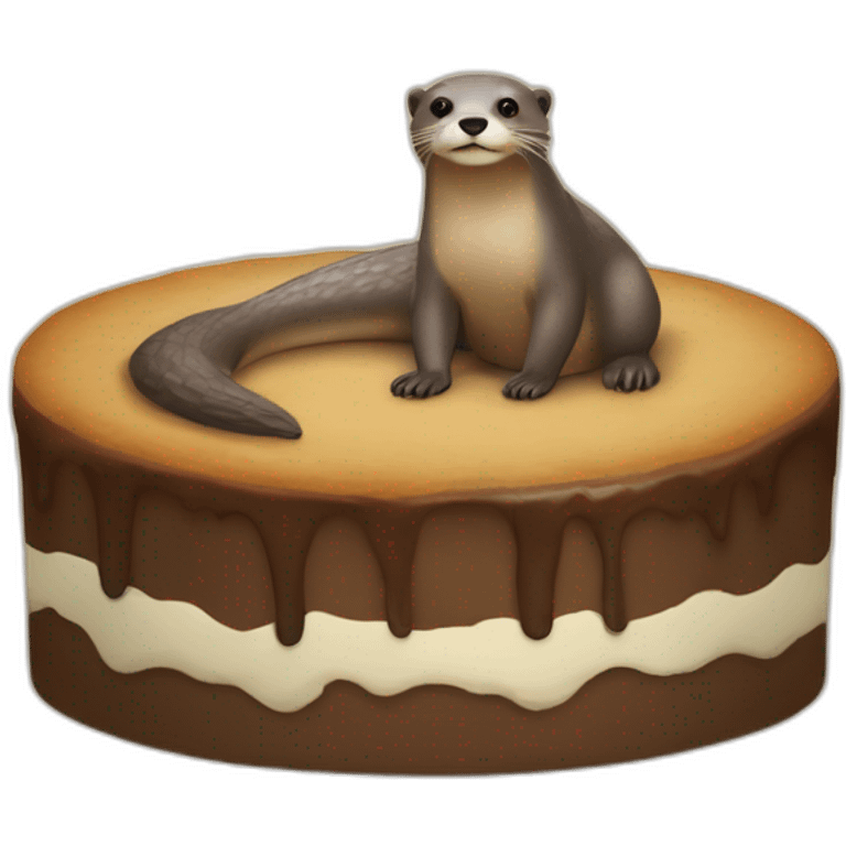 Loutre sur une tortu emoji