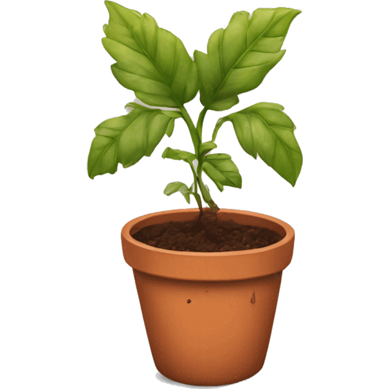 wilted plant in pot emoji