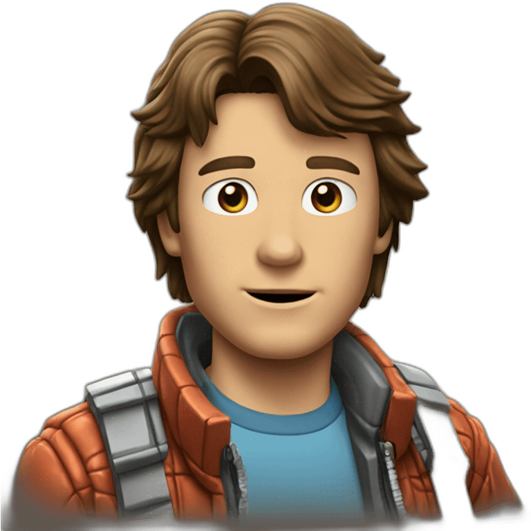 Marty Mcfly in back to the future emoji