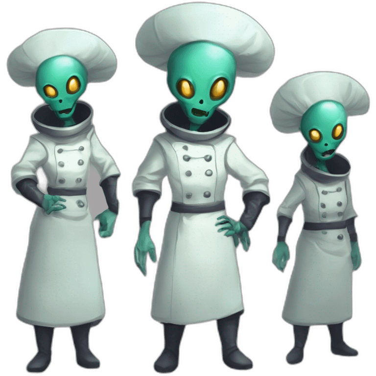 alien chef scifi roguelike rpg style inspired by slay the spire digital art emoji