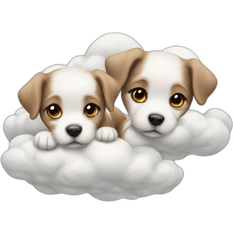 Clouds and puppies emoji