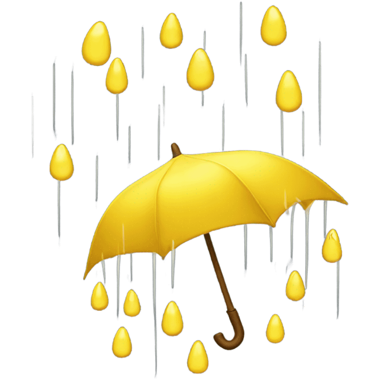 Yellow rain emoji