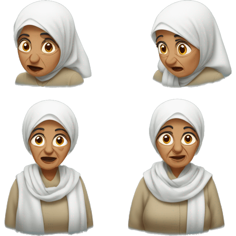 Moroccan muslim grandma upset emoji