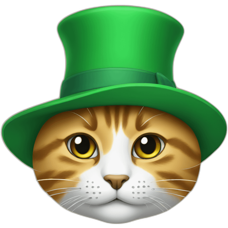 Cat in green hat emoji