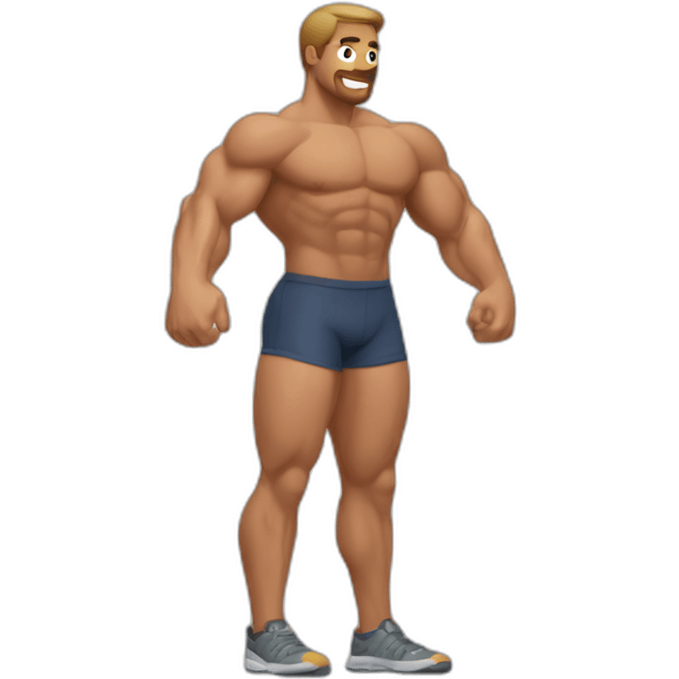 man's big quadriceps muscles emoji